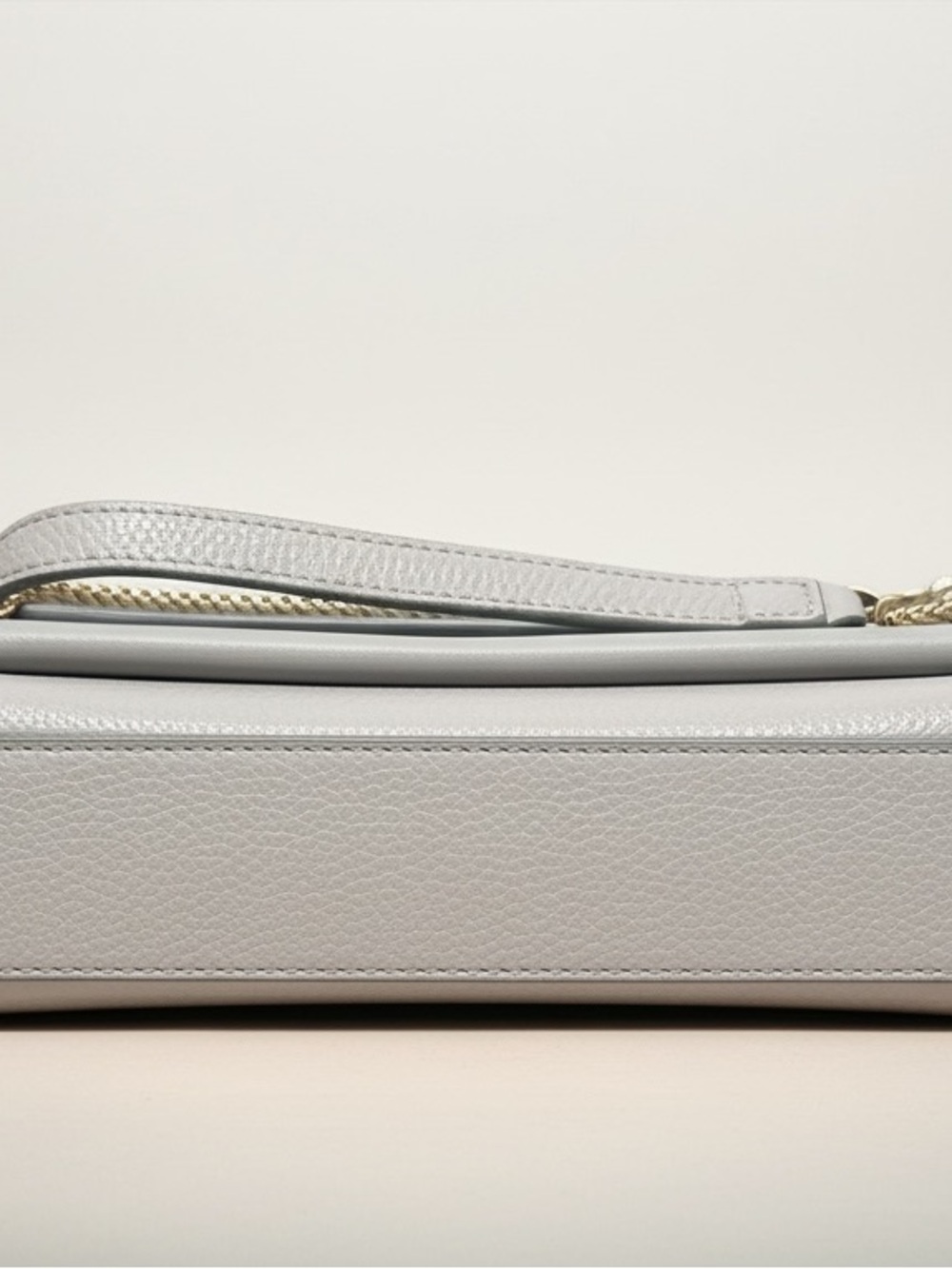 Furla Grey Leather Chain Shoulder Bag - Picture 7 of 11